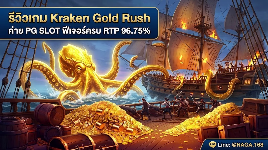 รีวิวเกม Kraken Gold Rush ค่าย PG SLOT ฟีเจอร์ครบ RTP 96.75%